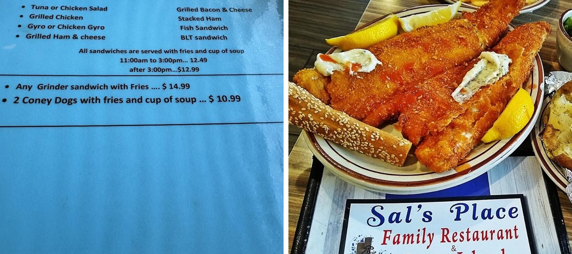 Sal's Place Family Restaurant - Monroe, MI Menu